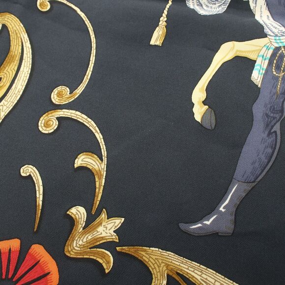 Authentic Vintage Hermes Carres 90 "Cheval Turc" Scarf Silk Rare - Picture 5 of 8